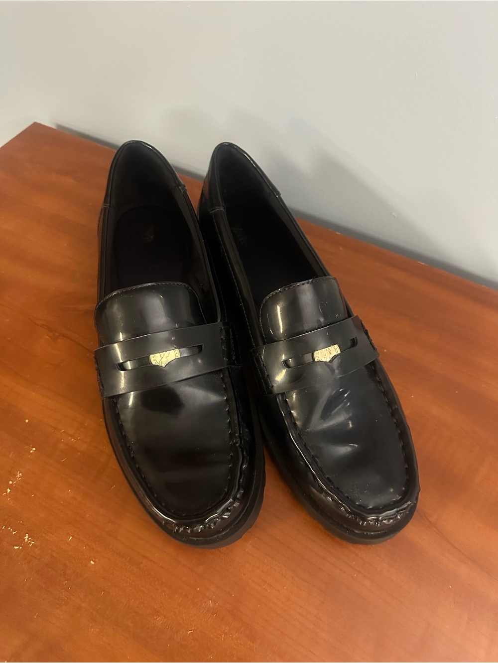 Zara - Phyllis Penny Loafers with Gold Accent